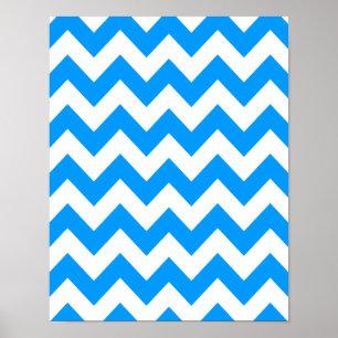 Poster Chevron bleu clair