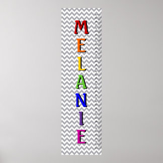 Poster Chevron Sept Lettre Nom Croissance Graphique