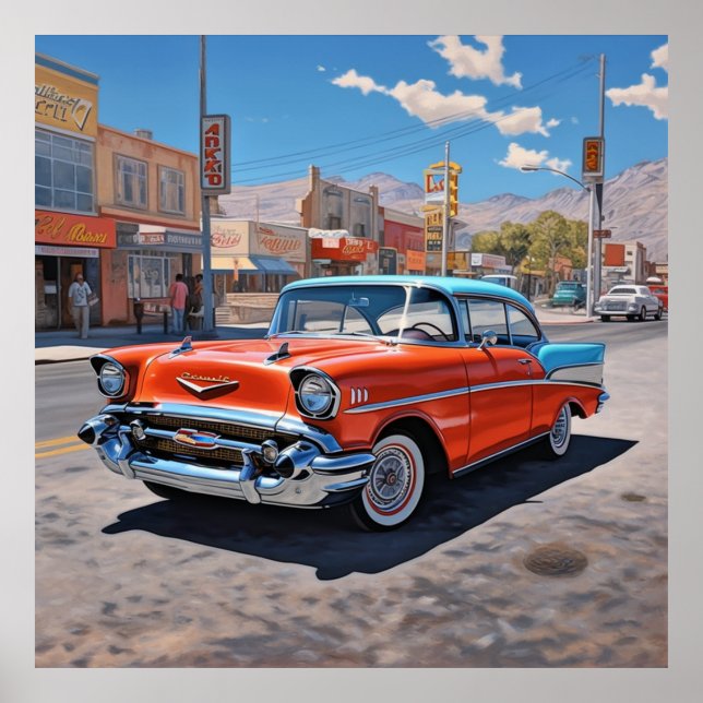 Poster Chevy Belair 1957 (Devant)