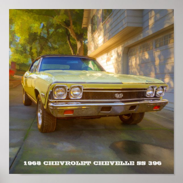 POSTER CHEVY CHEVELLE SS 396 1968 (Devant)