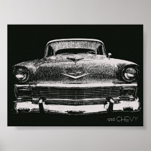 POSTER CHEVY SKETCH 1956