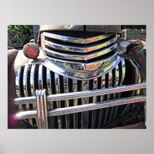 POSTER CHEVY TRUCK CHROME GRILL 1946 (Devant)