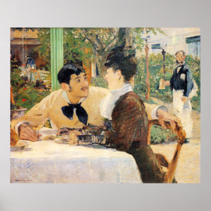 Poster Chez Edouard Manet du père Lathuille