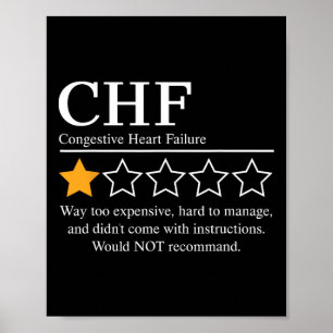 Poster Chf Warrior Nftw Maladie d'insuffisance cardiaque 