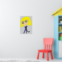 Chibi avec un chat comme une queue