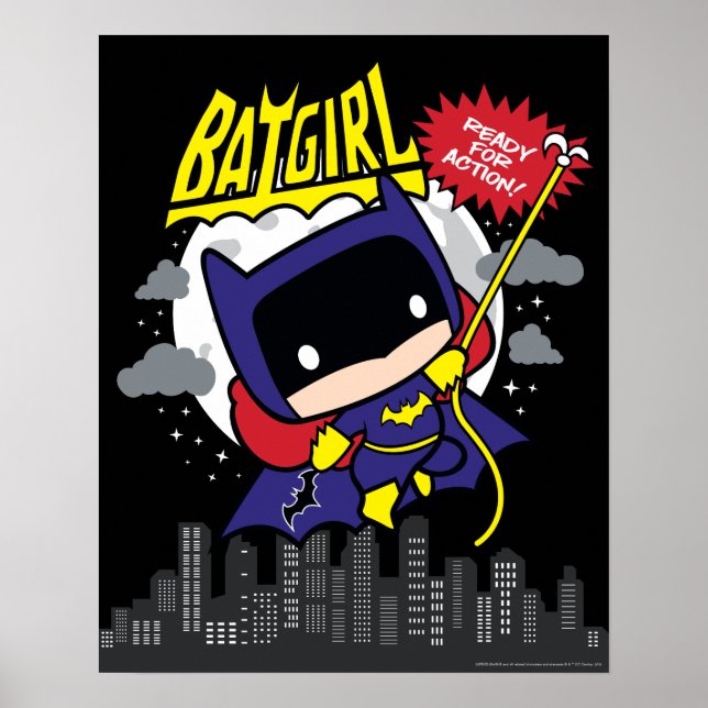 Poster Chibi Batgirl Prêt Pour L'Action (Devant)