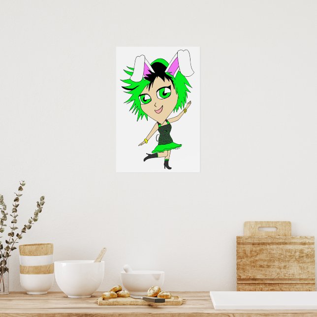 Poster chibi lapine  (Cuisine)