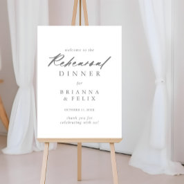 Poster Chic Calligraphie Soirée de répétition Bienvenue