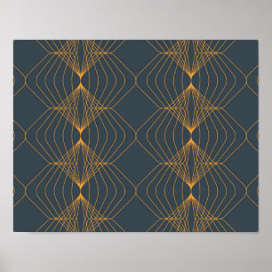 Poster Chic, elegant, simple geometric graphic pattern