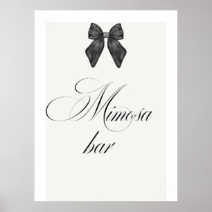 Poster Chic 'Elle se marie' Bar à Mimosa au Nœud Noir