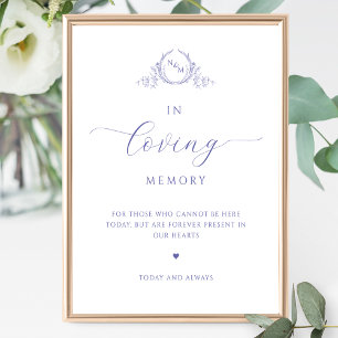 Poster Chic, En Mémoire Amoureuse, Lavande Monogrammée Si