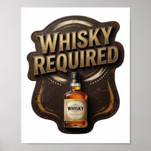 Poster Chic Gold WHISKY OBLIGATOIRE v2