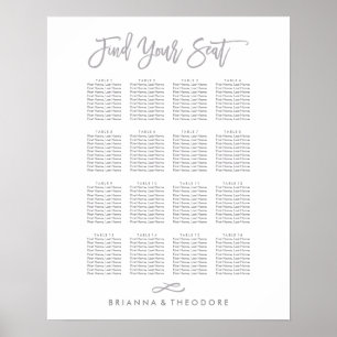 Poster Chic Hand Lettered Seating Chart