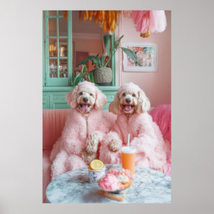 Poster Chic Labradooda dans Pink Lounge