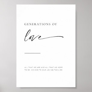Poster Chic + Moderne Génération de Script de Symbole d'A