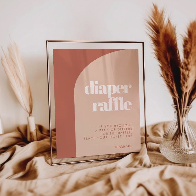 Poster Chic pêche en terre cuite arche Déchets Signe de r (Créateur téléchargé)