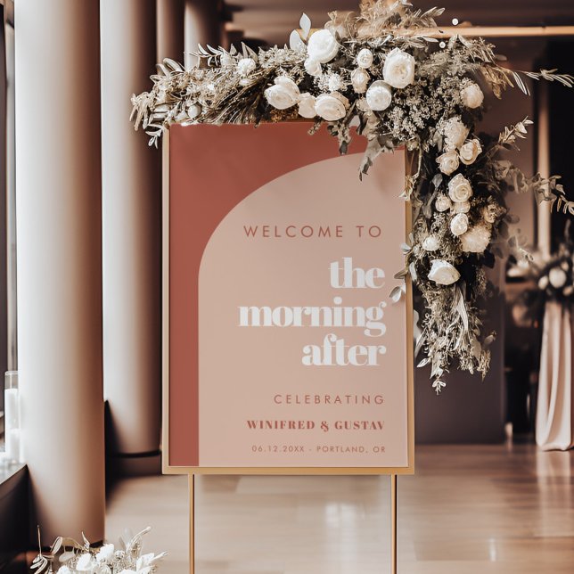 Poster Chic pêche terre cuite Le matin après l'accueil (Créateur téléchargé)