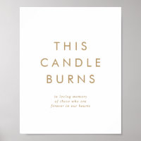 Chic Typographie Dorée Cette Bougie Brûle Mariage