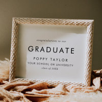 Chic Typographie Félicitations Diplômé