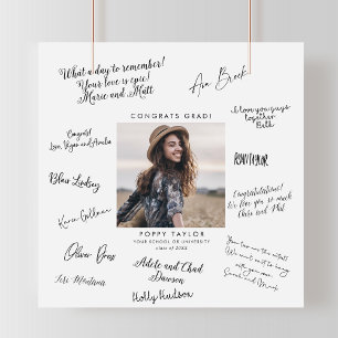 Poster Chic Typographie Graduation Guest Signature