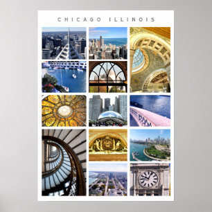 Poster Chicago Architecture - snapshots of Chicago, IL
