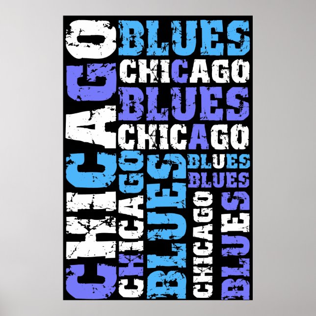 POSTER CHICAGO BLUES (Devant)