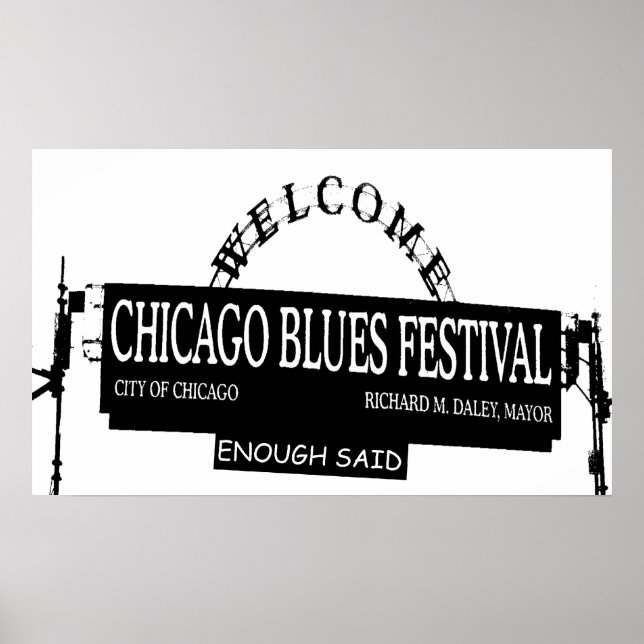 Poster Chicago Blues Fest Assez dit (Devant)