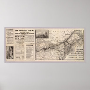 Poster Chicago et chemin de fer grand de tronc