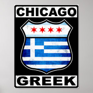 Poster Chicago Grec Américain