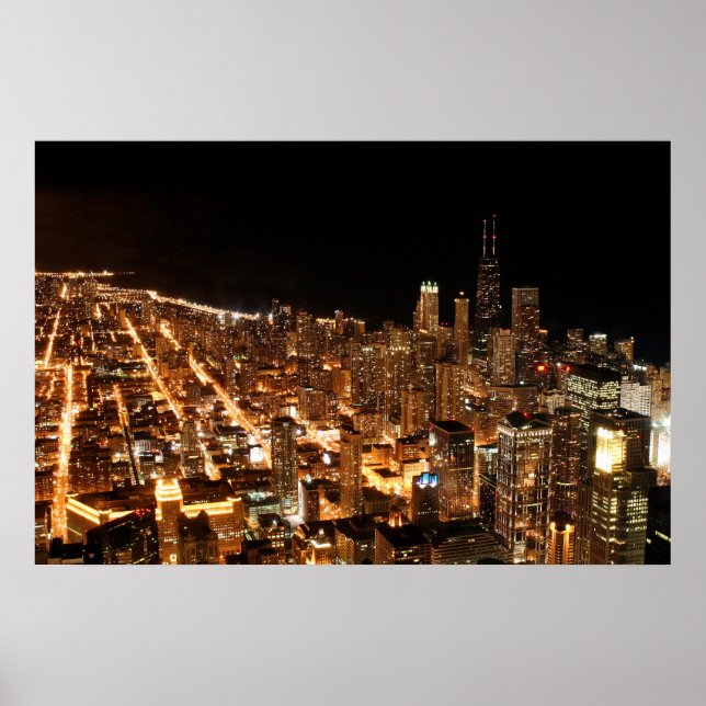 Poster Chicago Hancock Building (Devant)