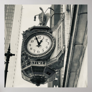 Poster Chicago, Illinois Architect, Horloge