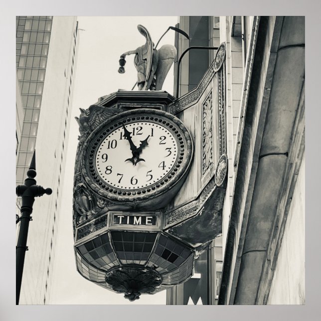 Poster Chicago, Illinois Architect, Horloge (Devant)