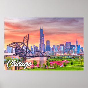 Poster Chicago, Illinois, États-Unis
