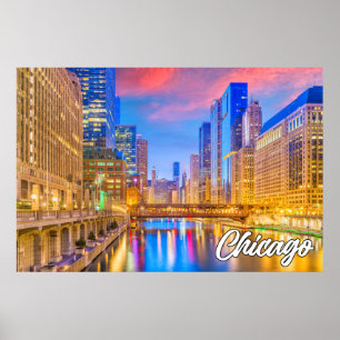 Poster Chicago, Illinois, États-Unis
