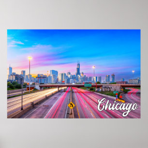 Poster Chicago, Illinois, États-Unis