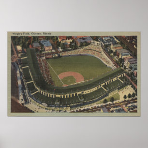 Poster Chicago, Illinois - Wrigley Field Cubs