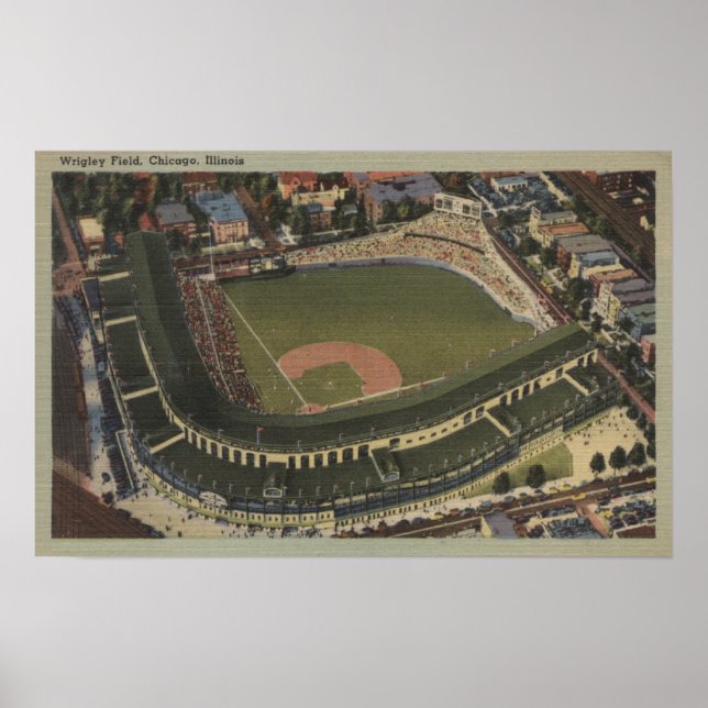 Poster Chicago, Illinois - Wrigley Field Cubs (Devant)