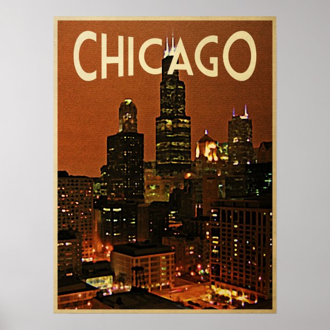 Poster Chicago La Nuit (Devant)