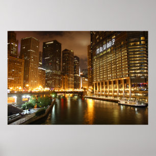 Poster Chicago la nuit