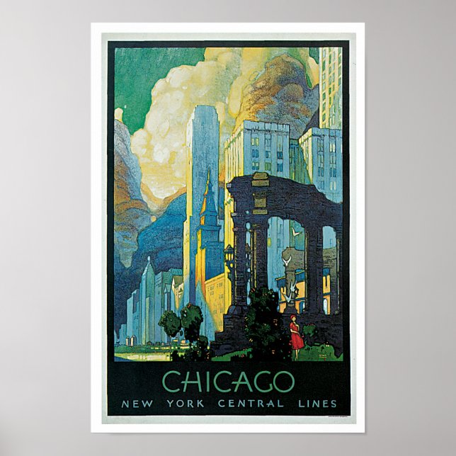 Poster Chicago ~ New York Central Lines (Devant)