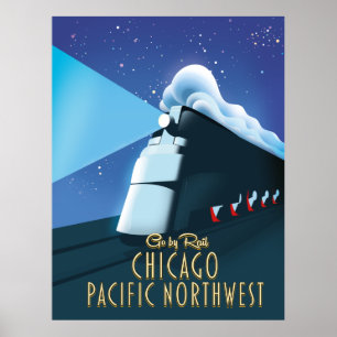 Poster Chicago Pacifique Nord-Ouest