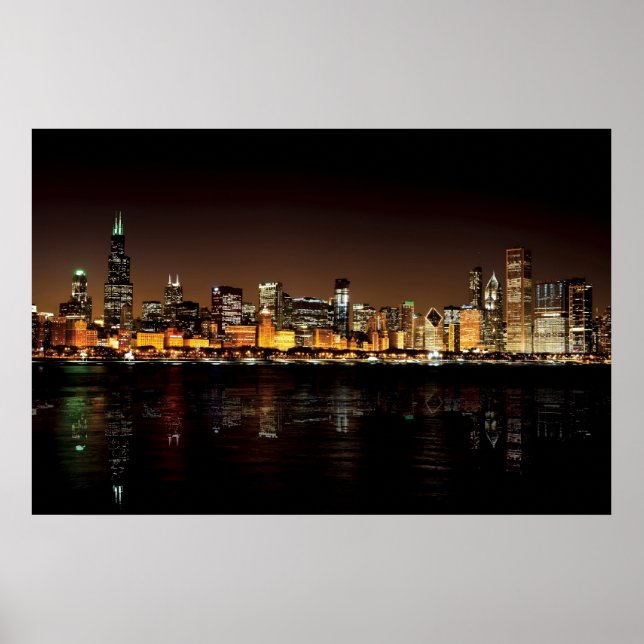 Poster Chicago Skyline (Devant)