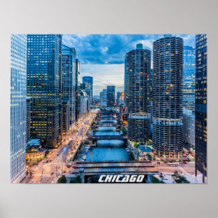 Poster Chicago Skyline