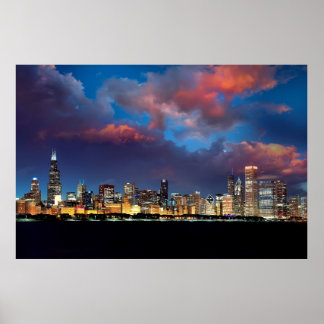 Poster Chicago Skyline