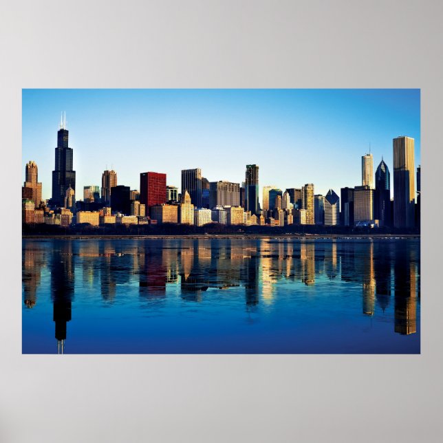 Poster Chicago Skyline (Devant)
