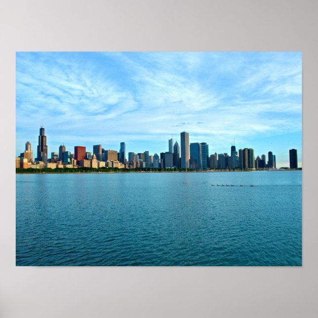 Poster Chicago Skyline (Devant)