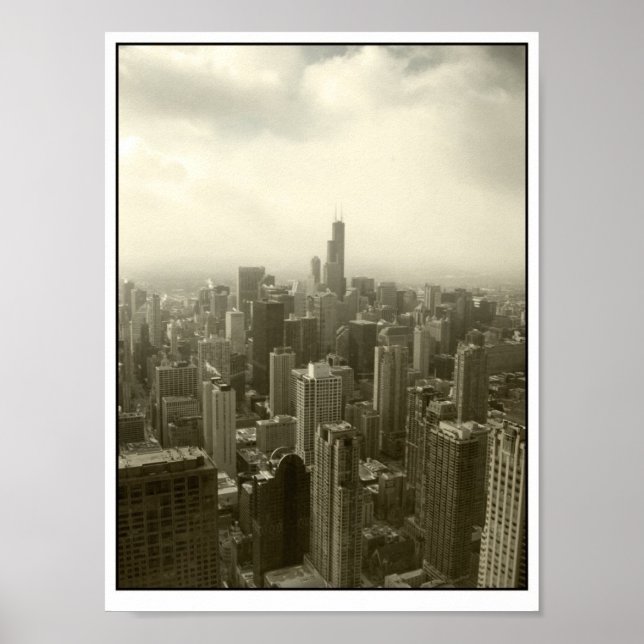 Poster Chicago Skyline (Devant)