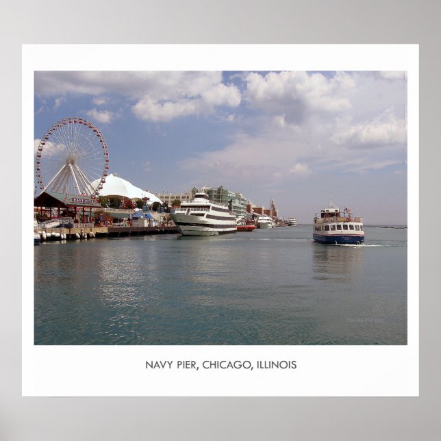 Poster CHICAGO - Une vue de Navy Pier (Devant)