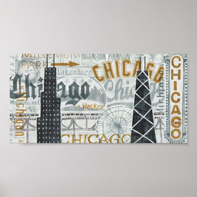 Poster Chicago Vintage (Devant)