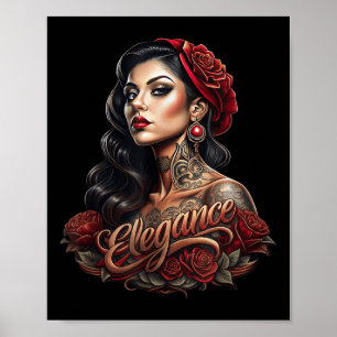 Poster Chicano Chicana La Raza Barrio Tatouage Art Décès 